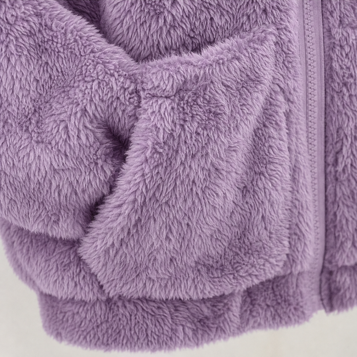 Cloudhug Hooded Plush Zip-Up Jacket - Elena Harper