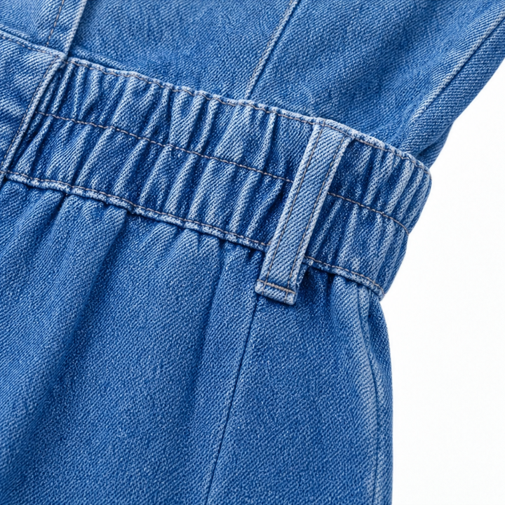 Elara Wide-Leg Zip-Front Denim Jumpsuit - Elena Harper