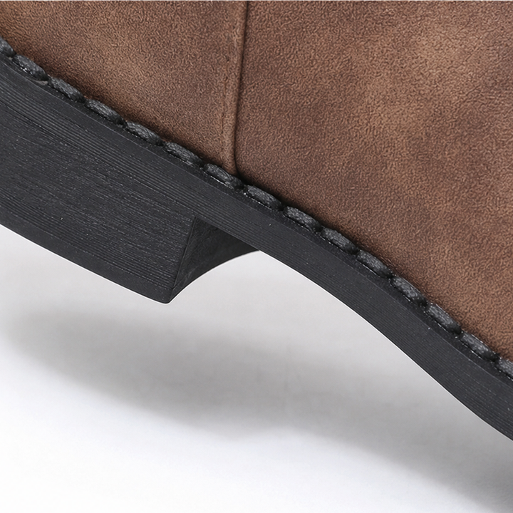 Bootara Slouchy Buckle Mid-Calf Boots - Elena Harper