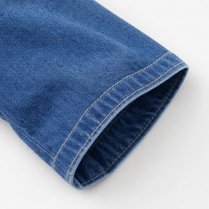 Easewell Lightweight Denim-Look Midi Shirt Dress - Elena Harper