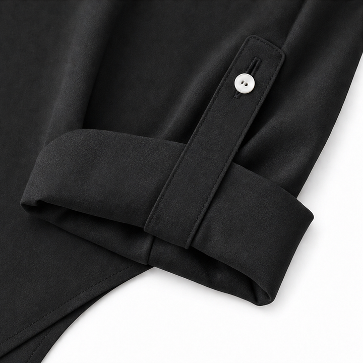 Drapeelle Satin Button-Front Shirt Dress - Elena Harper