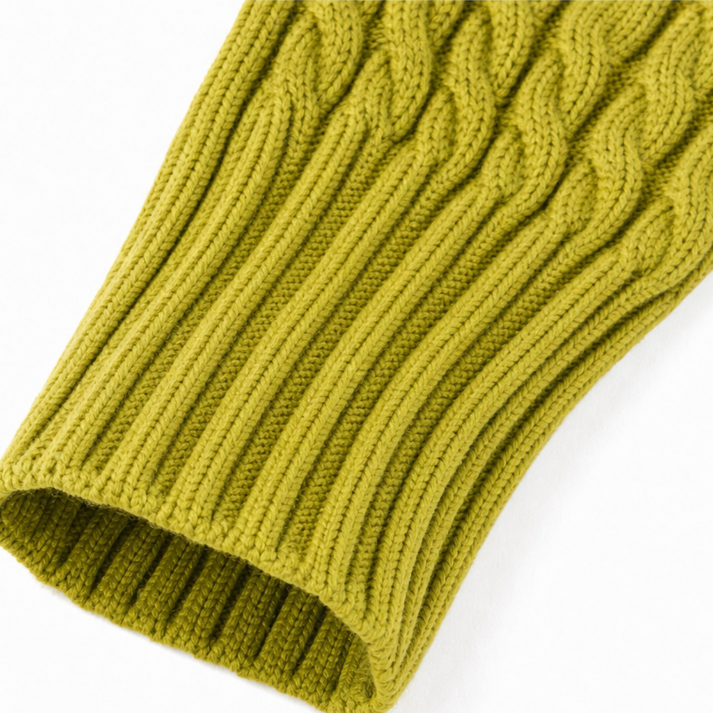 Cablemere High Collar Cable-Knit Duster Cardigan - Elena Harper