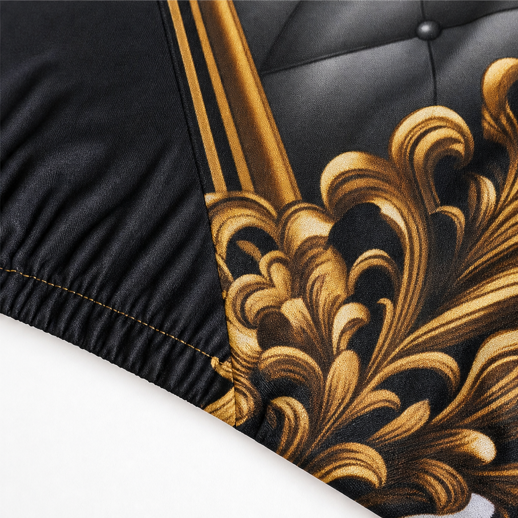 Chairistocrat Baroque Print Stretch Dining Chair Cover - Elena Harper