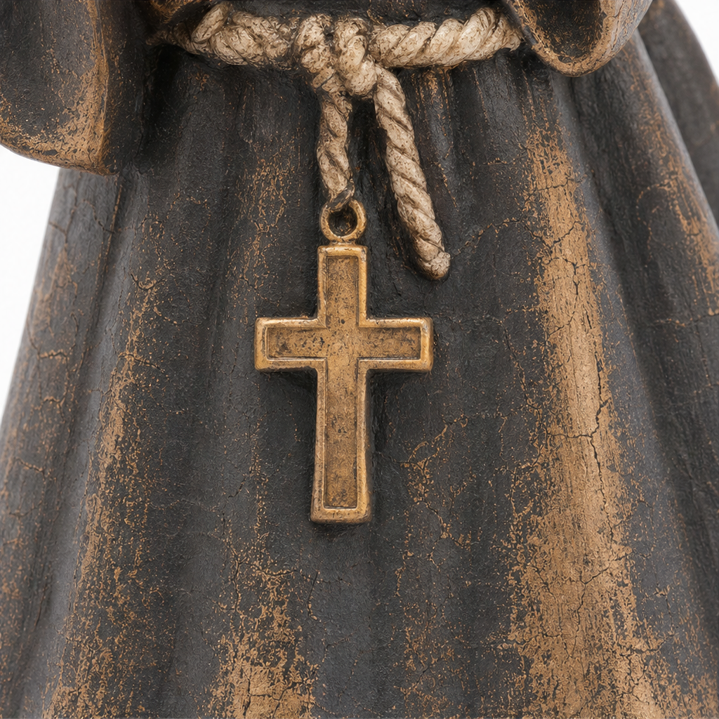 Courtly Cats – Candle-Holding Cat Monk Figurine