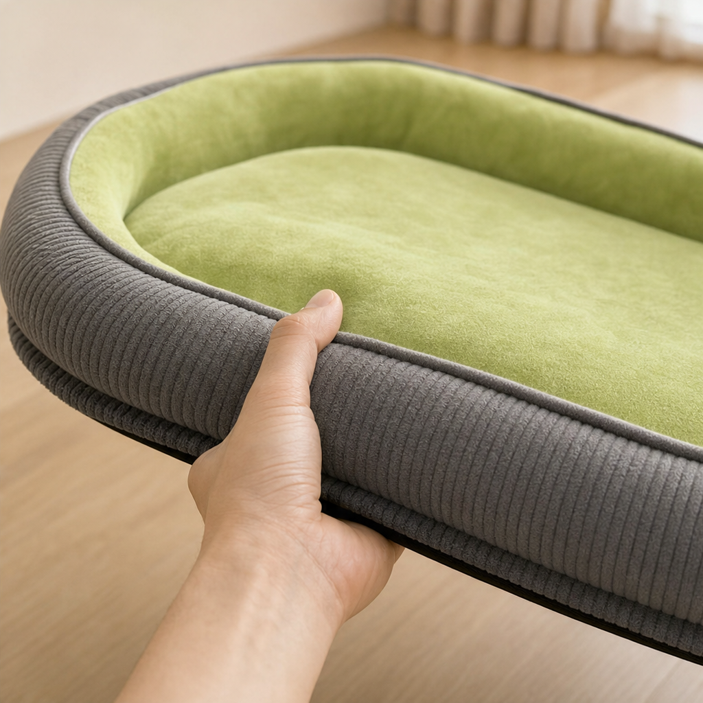 Denhaven Two-Sided Bolster Dog Bed With Raised Edge - Elena Harper