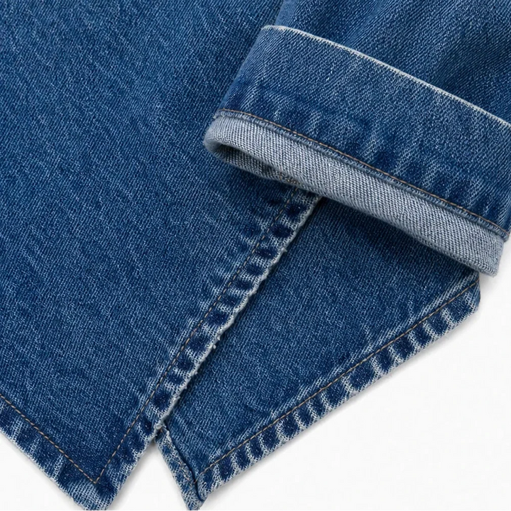 Angled Denim Asymmetric Button Stand-Collar Denim-Look Jacket - Elena Harper