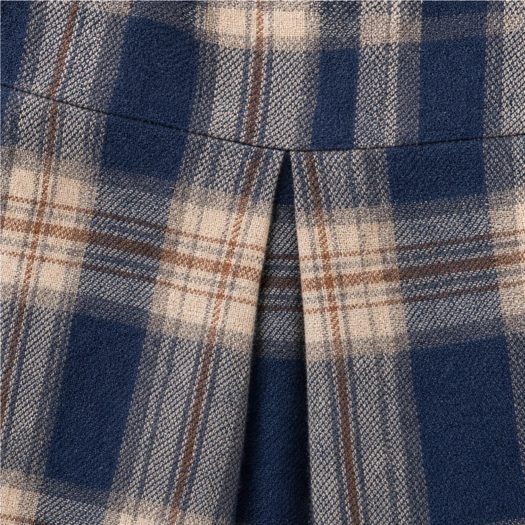 Caledon Plaid Button-Front Long-Sleeve Blouse - Elena Harper