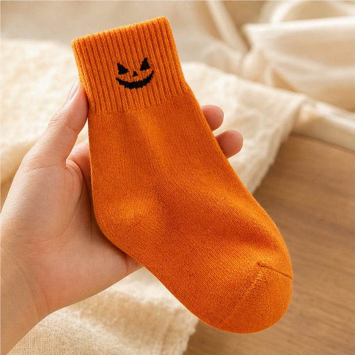 Cuffette Embroidered Non-Slip Halloween Crew Socks - Elena Harper