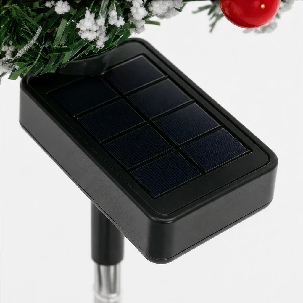 CedarGlow – Solar Multicolor LED Cedar Christmas Tree