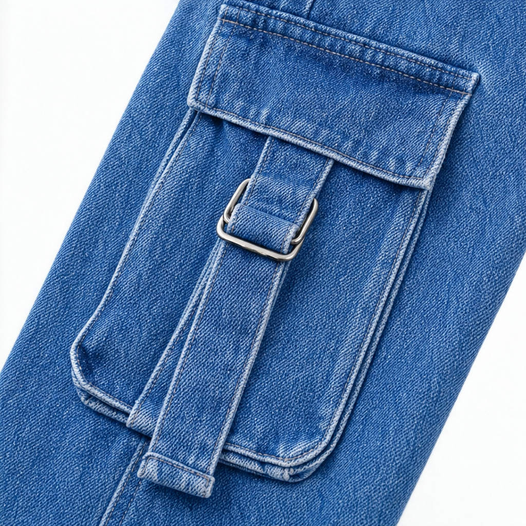 Elara Wide-Leg Zip-Front Denim Jumpsuit - Elena Harper