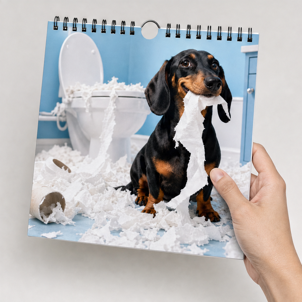Dapper Dachshunds Funny Dachshund Wall Calendar - Elena Harper