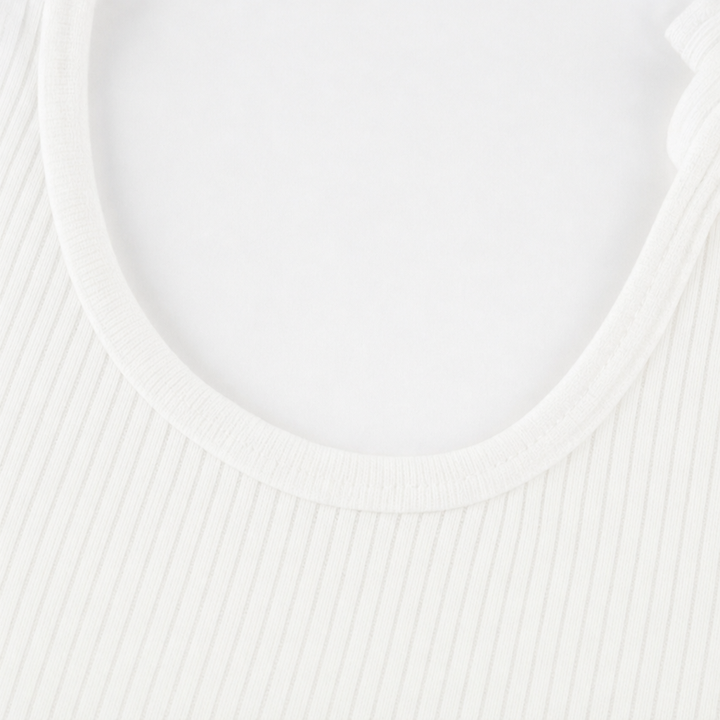 Buttonelle Metallic Button Strap Ribbed Top - Elena Harper