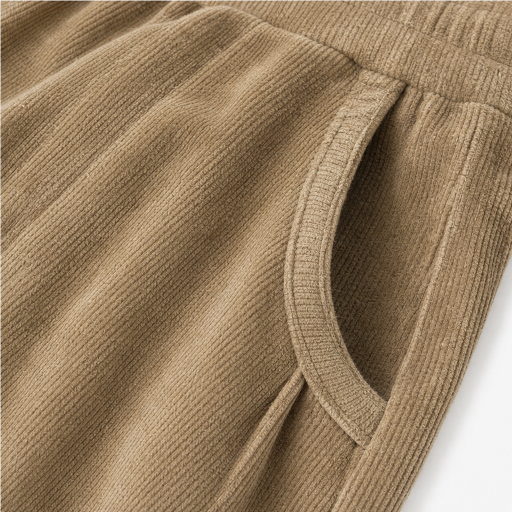Cozelle Side-Button Barrel Leg Corduroy Pants - Elena Harper