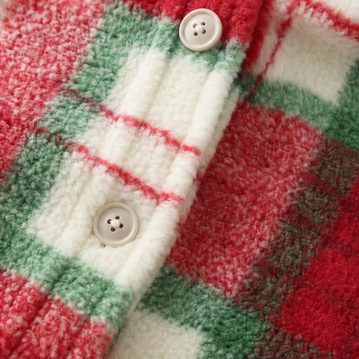 Coziveigh Oversized Fleece Plaid Shacket - Elena Harper