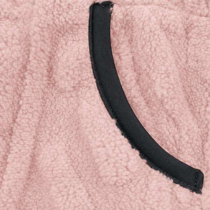 Women's Polar Fleece Half-Zip Sweater with Kangaroo Pocket