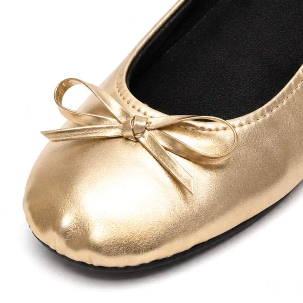 Belluna Foldable Ballet Flats with Matching Travel Pouch - Elena Harper