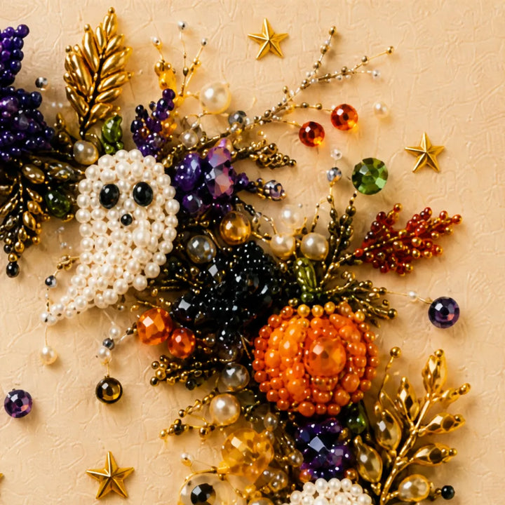 Beadory Halloween Pearl-like Bead Craft Kit, Cozy Wall Art DIY - Elena Harper