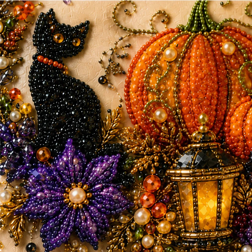 Beadory Halloween Pearl-like Bead Craft Kit, Cozy Wall Art DIY - Elena Harper