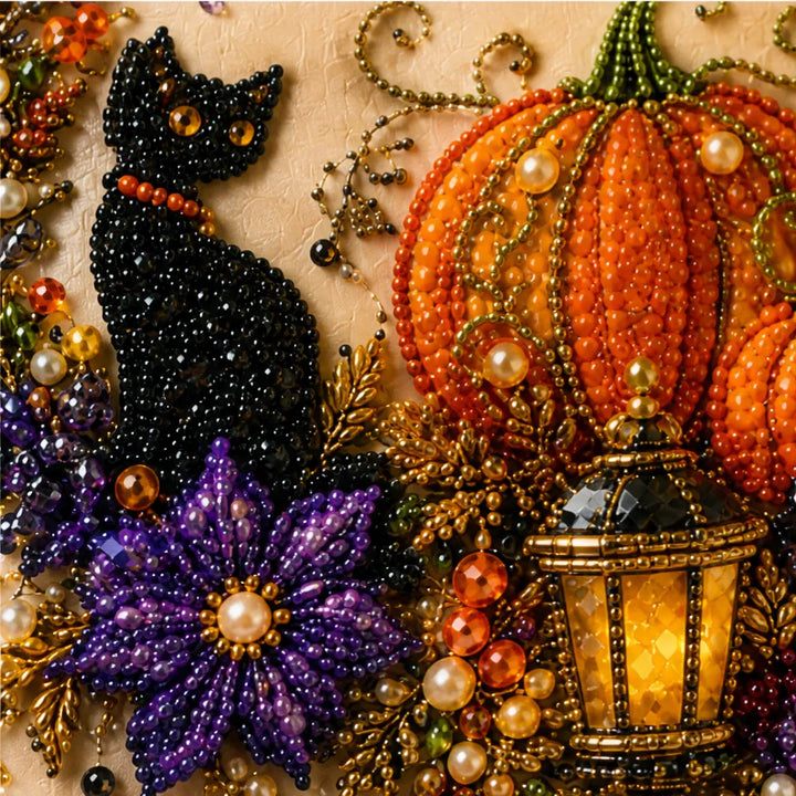 Beadory Halloween Pearl-like Bead Craft Kit, Cozy Wall Art DIY - Elena Harper