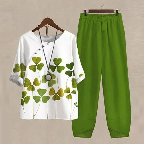 Women's Elegant & Comfortable Two-Piece Shirt and Pants Set
