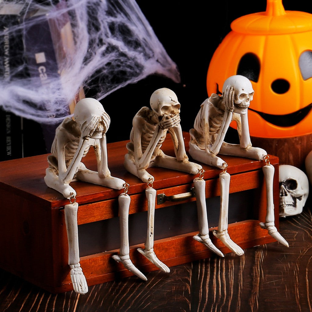 Halloween Skull Resin Ornament