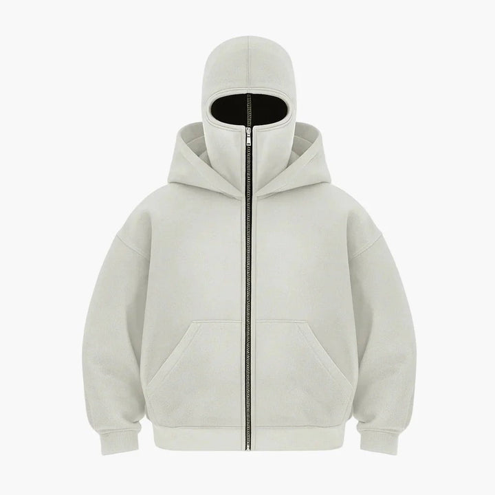 Unisex Urban Tech Zip Hoodie with Face Mask