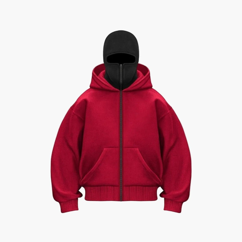 Unisex Urban Tech Zip Hoodie with Face Mask