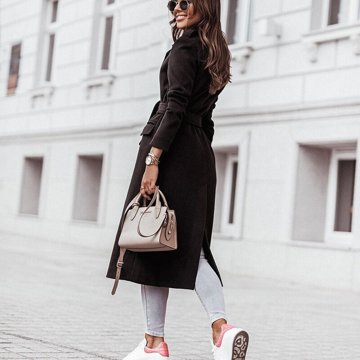 Helene Women's Long Coat in Casual Street Style, view 5 - Elena Harper