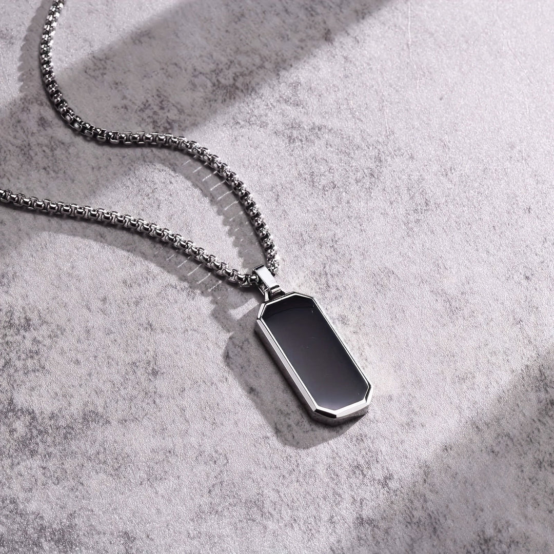Geometric Pendant Necklace for Men - Elena Harper