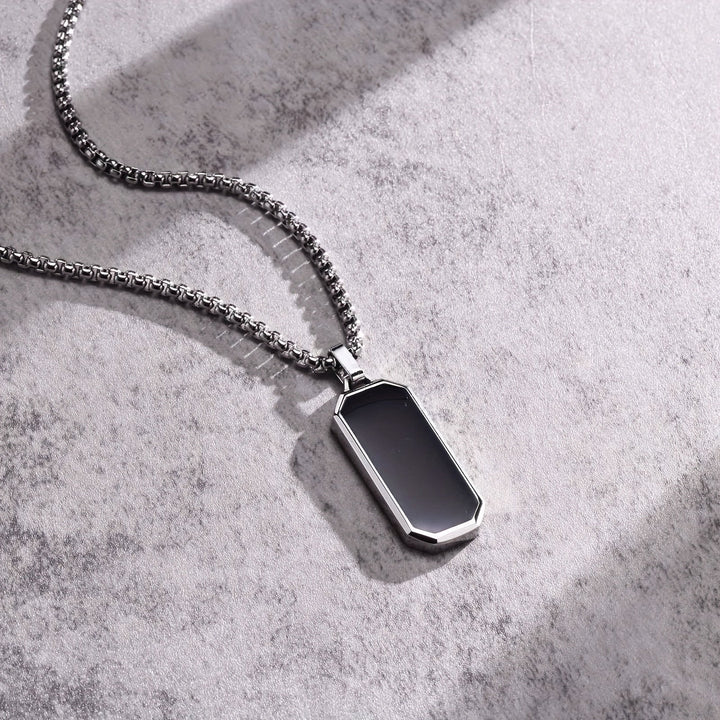 Geometric Pendant Necklace for Men - Elena Harper