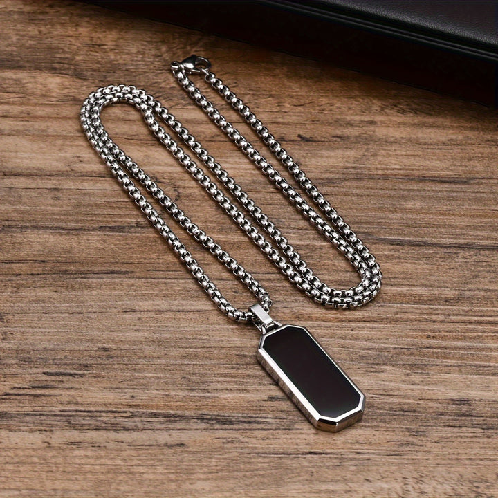 Geometric Pendant Necklace for Men - Elena Harper
