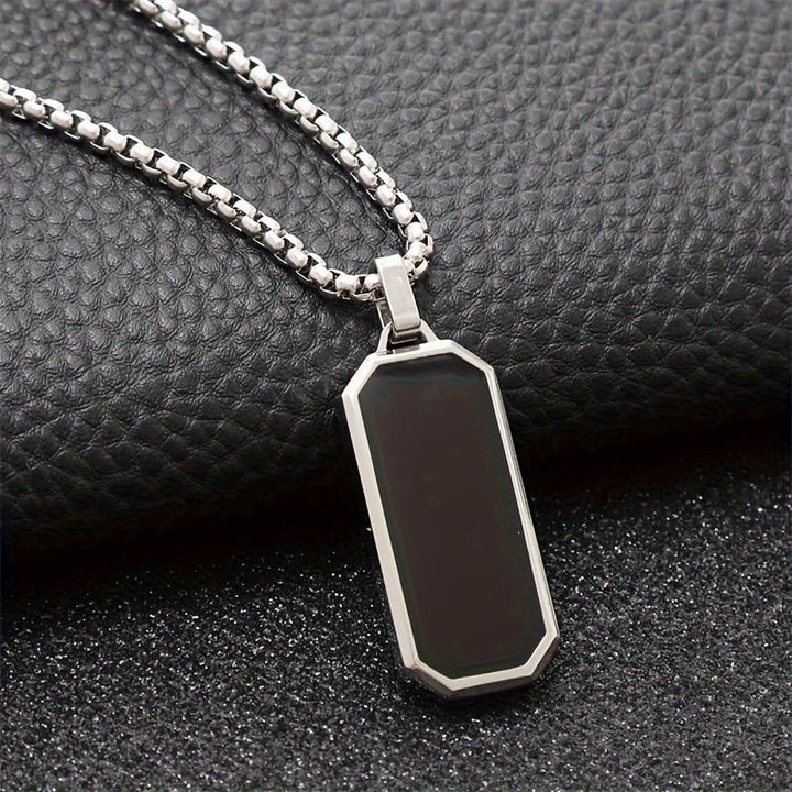 Geometric Pendant Necklace for Men - Elena Harper
