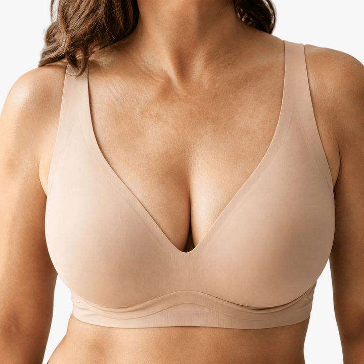 Comforel Women's Wireless Deep-V Support Bra - Elena Harper