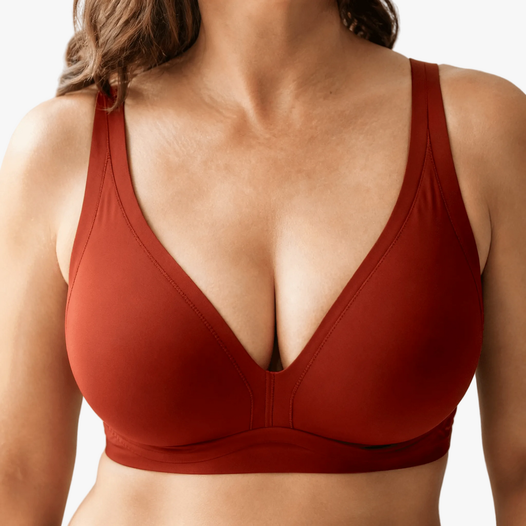 Comforel Women's Wireless Deep-V Support Bra - Elena Harper