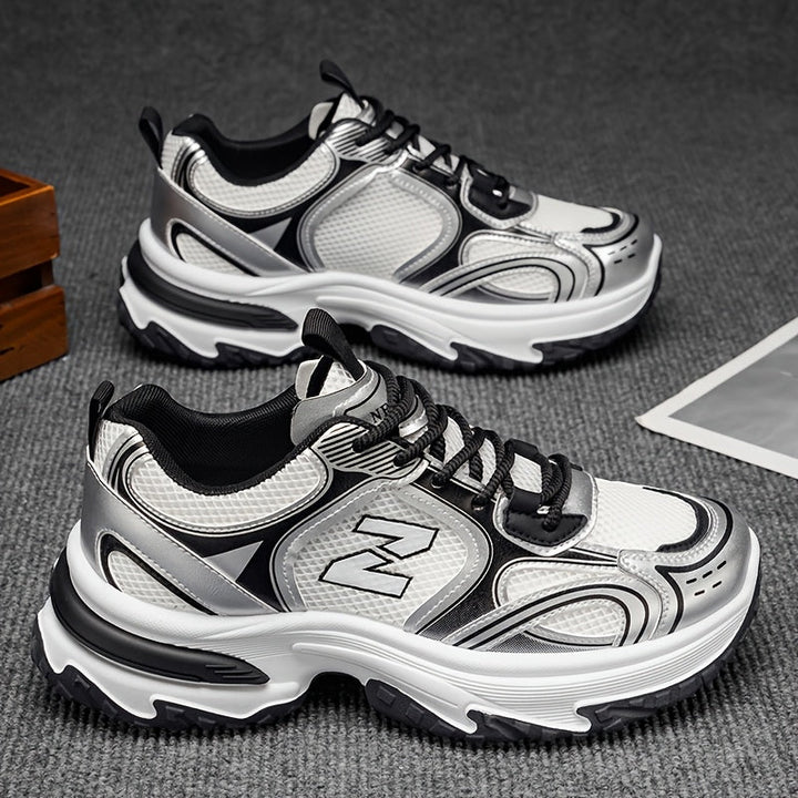 Unisex Casual Lace-Up Sneakers - Comfortable & Versatile