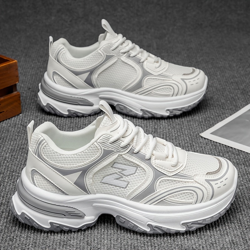 Unisex Casual Lace-Up Sneakers - Comfortable & Versatile