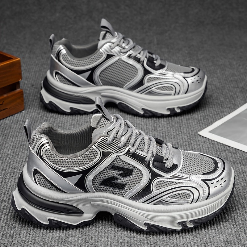 Unisex Casual Lace-Up Sneakers - Comfortable & Versatile