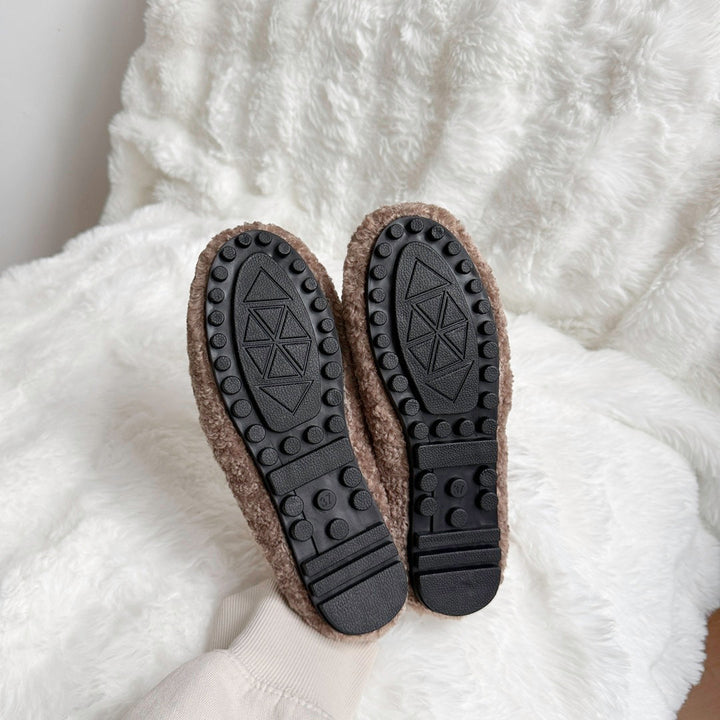 Women's Plush Slippers with Wraparound Finish - Ylva