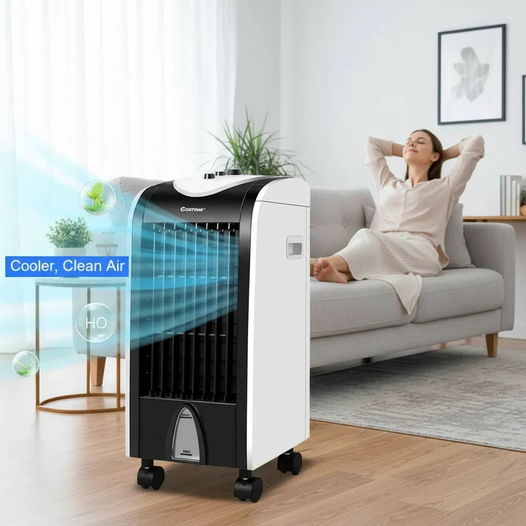 Compact Portable Evaporative Cooler for Personal Comfort