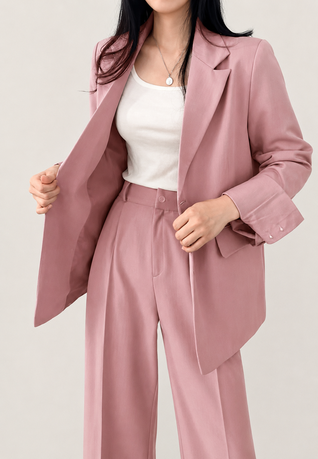 Women's Two-Piece Set Blazer and Straight Pants - Athena