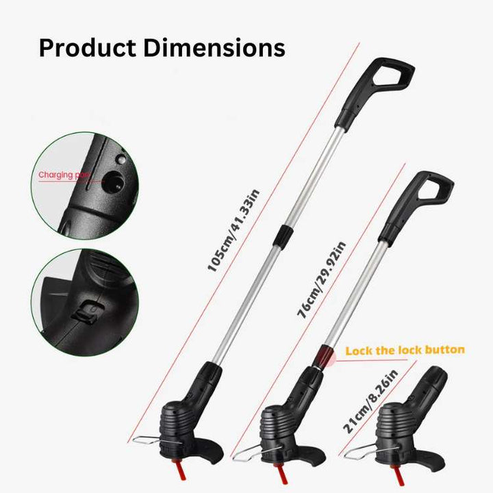 Cordless Lightweight Grass Trimmer with Long-lasting Battery