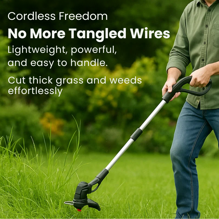 Cordless Lightweight Grass Trimmer with Long-lasting Battery