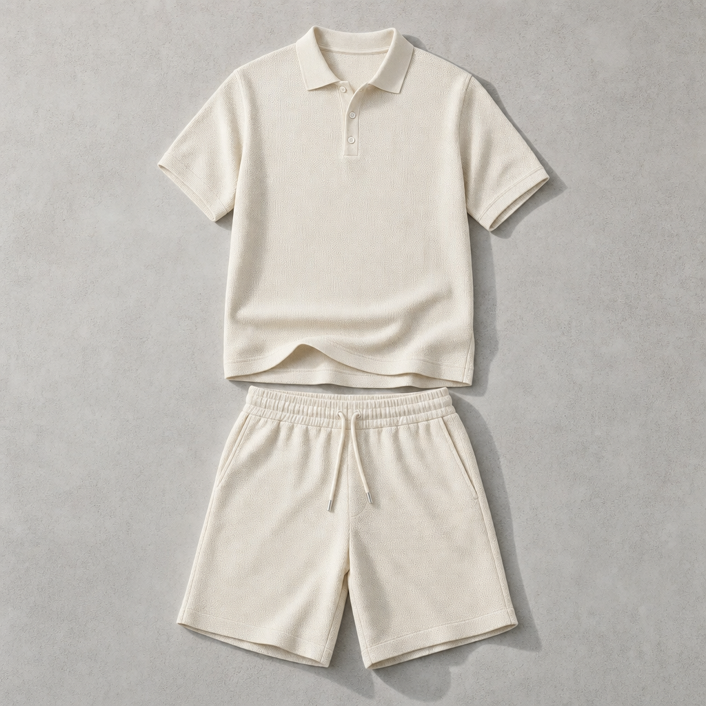 The Capri Knit Polo & Shorts Set