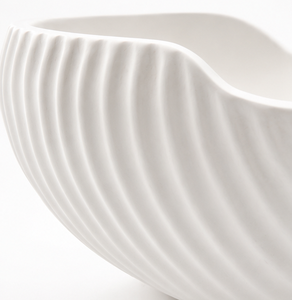 Cycladia Santorini Sculpted Catch-All Bowl for Entryway Keys - Elena Harper