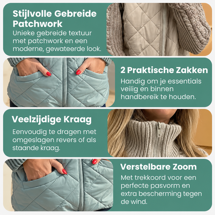 Nienke™ | Warm Padded Jacket with Knitted Sleeves
