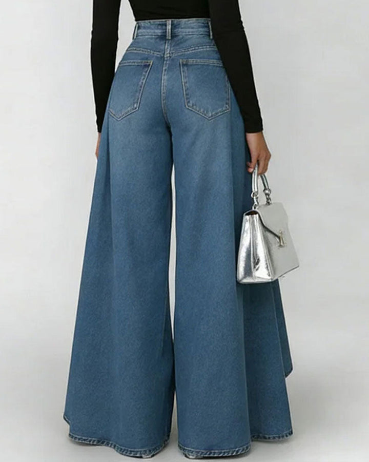 Elegant Wide Leg Trousers - Elena Harper