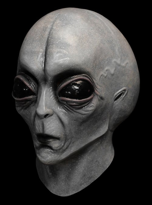 CosmicMorph Realistic Alien Mask | Hand-Painted Full-Head Halloween Costume Accessory