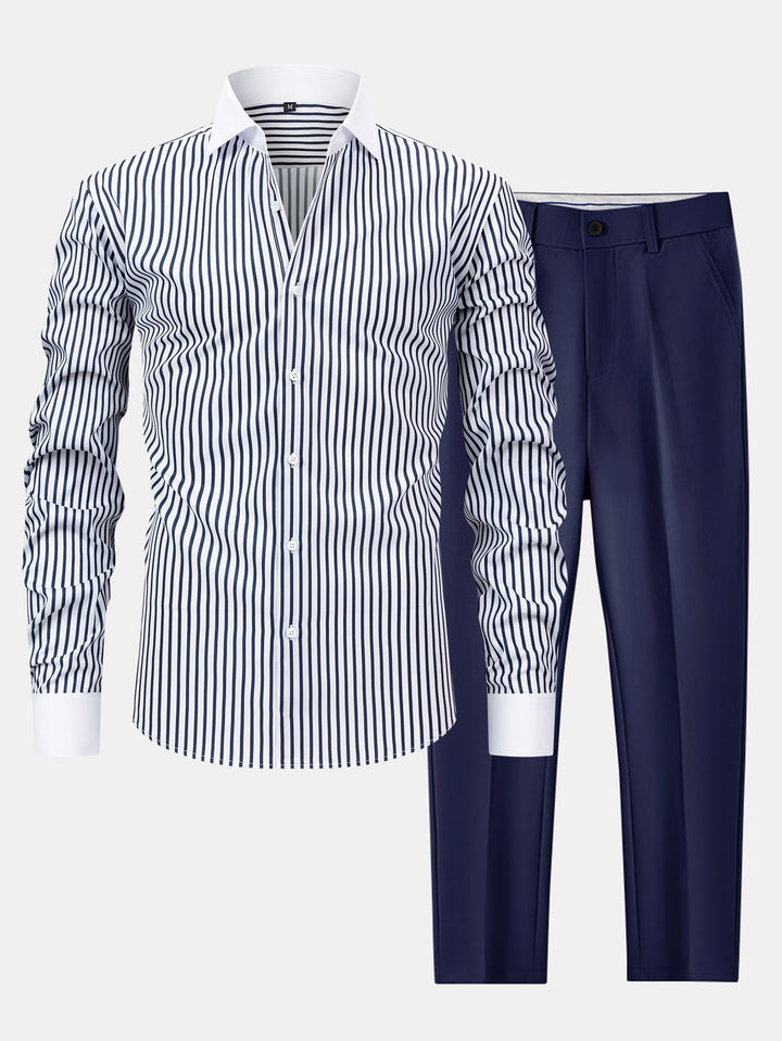 WINCHESTER STRIPED SHIRT & SLIM FIT PANTS