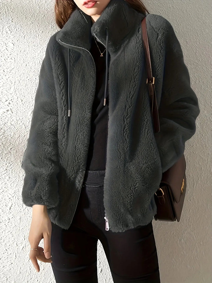 Women's Soft Fleece Jacket Warm Casual Style for Everyday, view 3 - Elena Harper