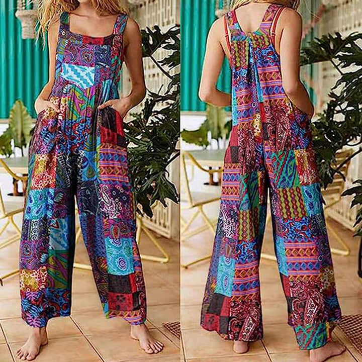 Women's Wide Leg Sleeveless Jumpsuit